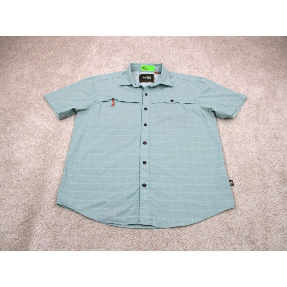 Howler Brothers Matagorda Shirt Mens Medium M Green Fishing Vented Short Sleeve